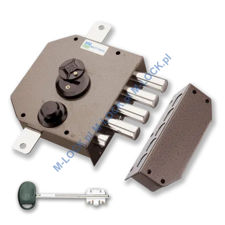 MOTTURA 20.530 zamek rozporowy na klucz dwupiórowy z zatrzaskiem