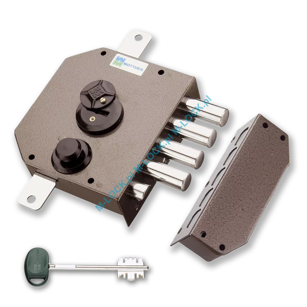 MOTTURA 20.530 zamek rozporowy na klucz dwupiórowy z zatrzaskiem
