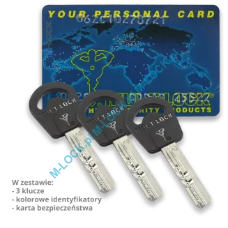 MUL-T-LOCK Deadlock Classic 01-CU, zamek nawierzchniowy (kolor: miedź) - 3