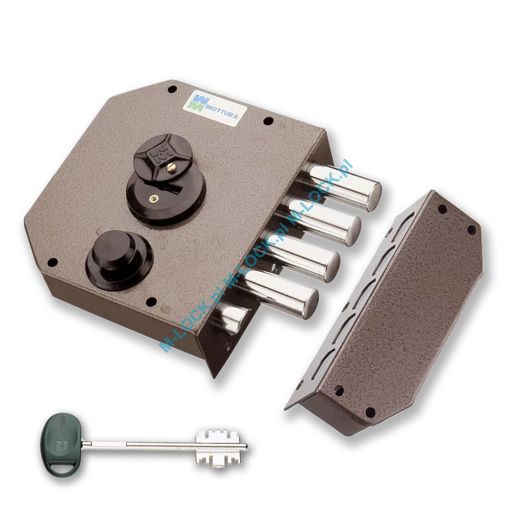 MOTTURA 20.510 zamek na klucz dwupiórowy z zatrzaskiem