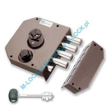 MOTTURA 20.510 zamek na klucz dwupiórowy z zatrzaskiem