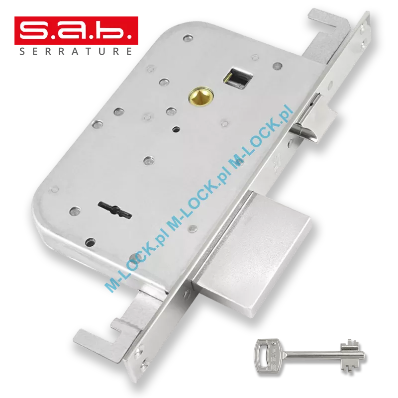 S.A.B. 6003N/60  zamek wpuszczany-rozporowy