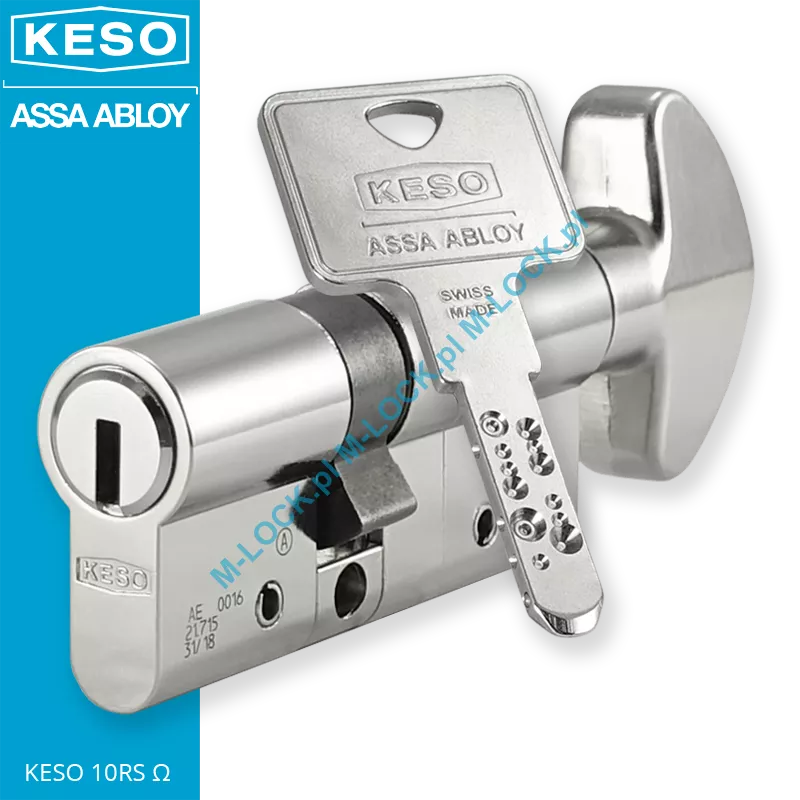 KESO 10RS Omega 30/40G2NN (70 mm), wkładka patentowa z pokrętłem