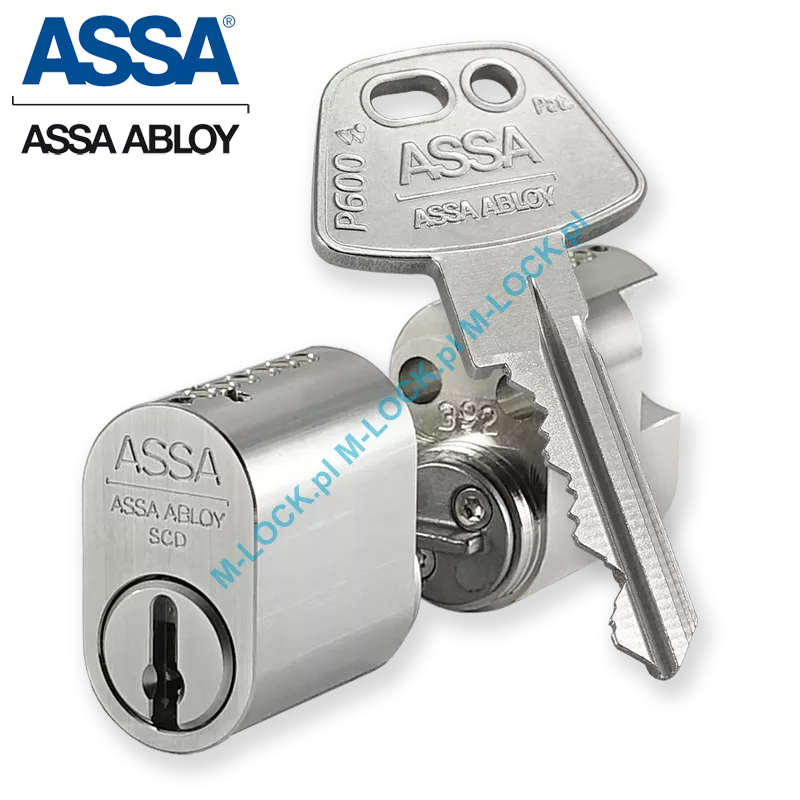 ASSA P602N, cylinder owalny (skandynawski), dwustronny
