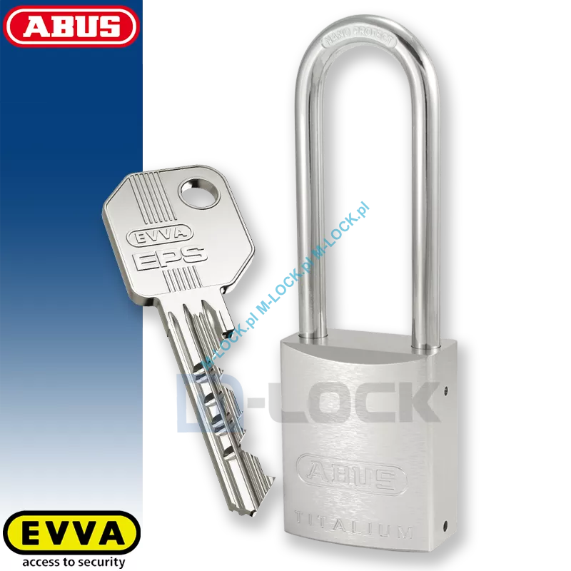 ABUS-86TI-45/HB80 TITALIUM / kłódka z wkładką EVVA EPS