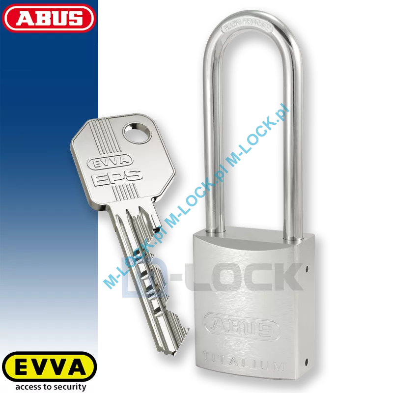 ABUS-86TI-45/HB80 TITALIUM / kłódka z wkładką EVVA EPS