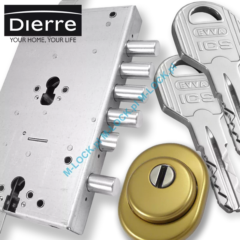 ZESTAW Nr 235B do drzwi Dierre - EVVA ICS (montaż Warszawa)