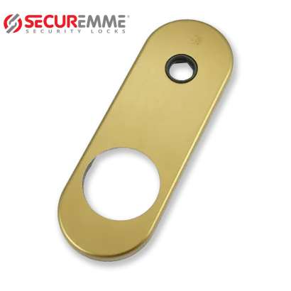 SECUREMME 0385-AB, szyld długi na defender 50 mm, stary mosiądz