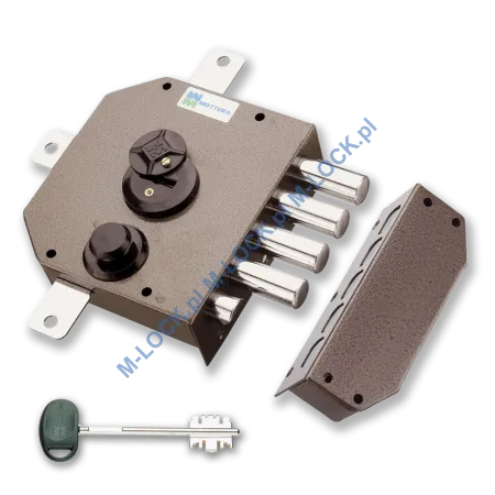 MOTTURA 20.550 zamek rozporowy na klucz dwupiórowy z zatrzaskiem