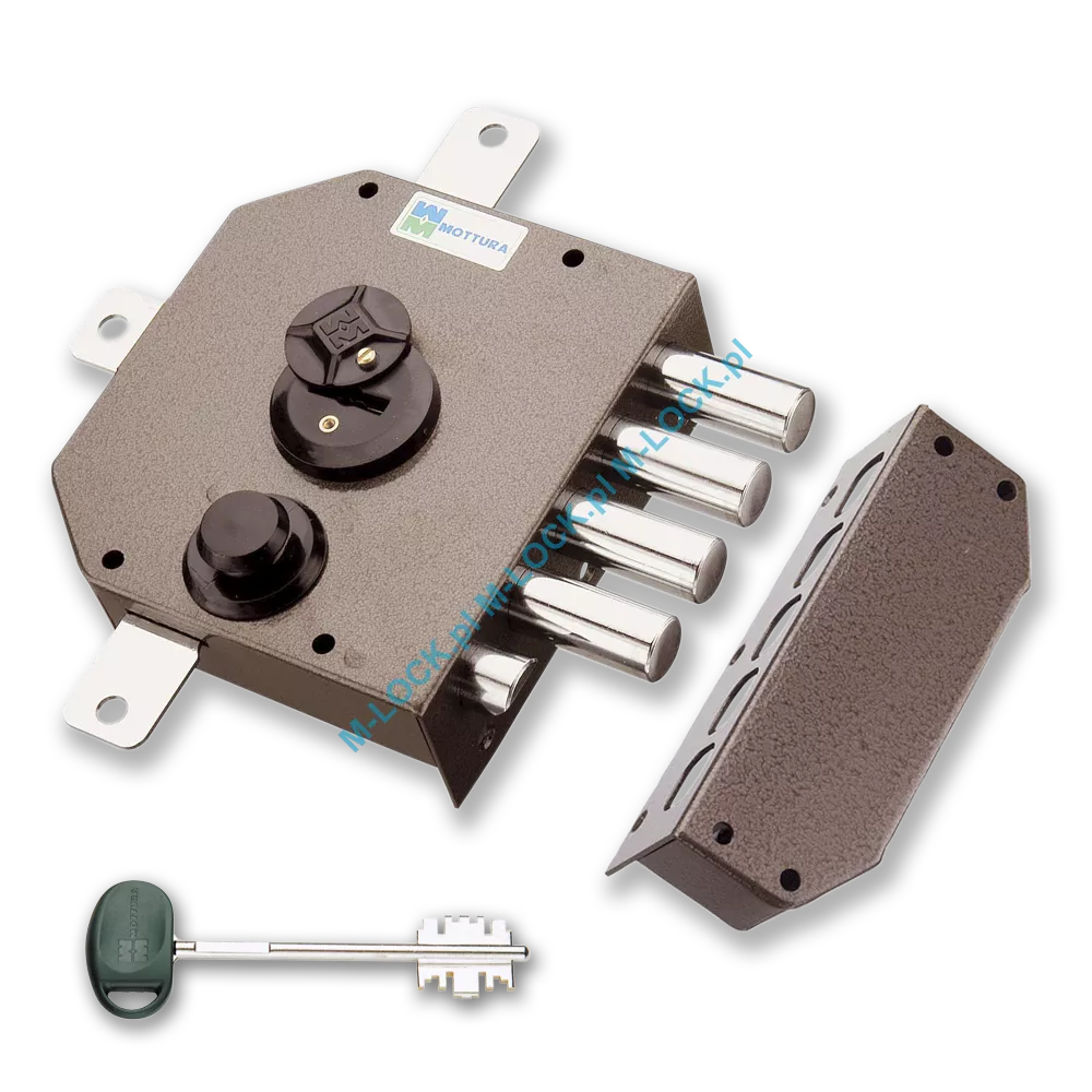 MOTTURA 20.550 zamek rozporowy na klucz dwupiórowy z zatrzaskiem