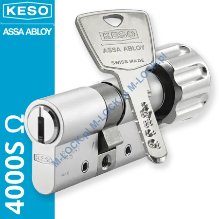 KESO 4000S Omega 30/30G1NN (60 mm), wkładka patentowa z gałką