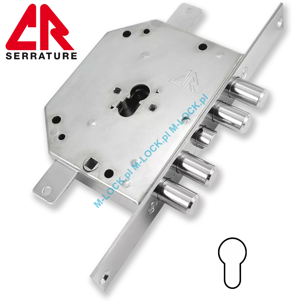 CR Serrature 2151PE.28N zamek wpuszczany-rozporowy