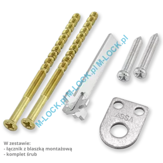 ASSA 256-6OLV, komplet szyldów 6 mm (mosiądz szczotkowany) - 2