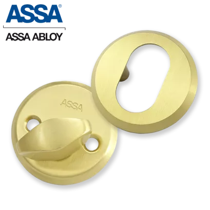 ASSA 256-6OLV, komplet szyldów 6 mm (mosiądz szczotkowany)