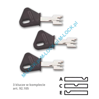 MOTTURA 30.630 zamek rozporowy na klucz typu POMPA z zatrzaskiem - 5