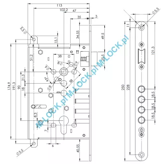 FORT 2 (ROM 8), zamek do drzwi Juwent, OK-BUD - 4