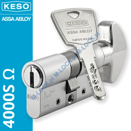 KESO 4000S Omega 30/30G2NN (60 mm), wkładka patentowa z pokrętłem