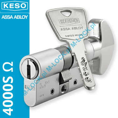 KESO 4000S Omega 30/30G2NN (60 mm), wkładka patentowa z pokrętłem