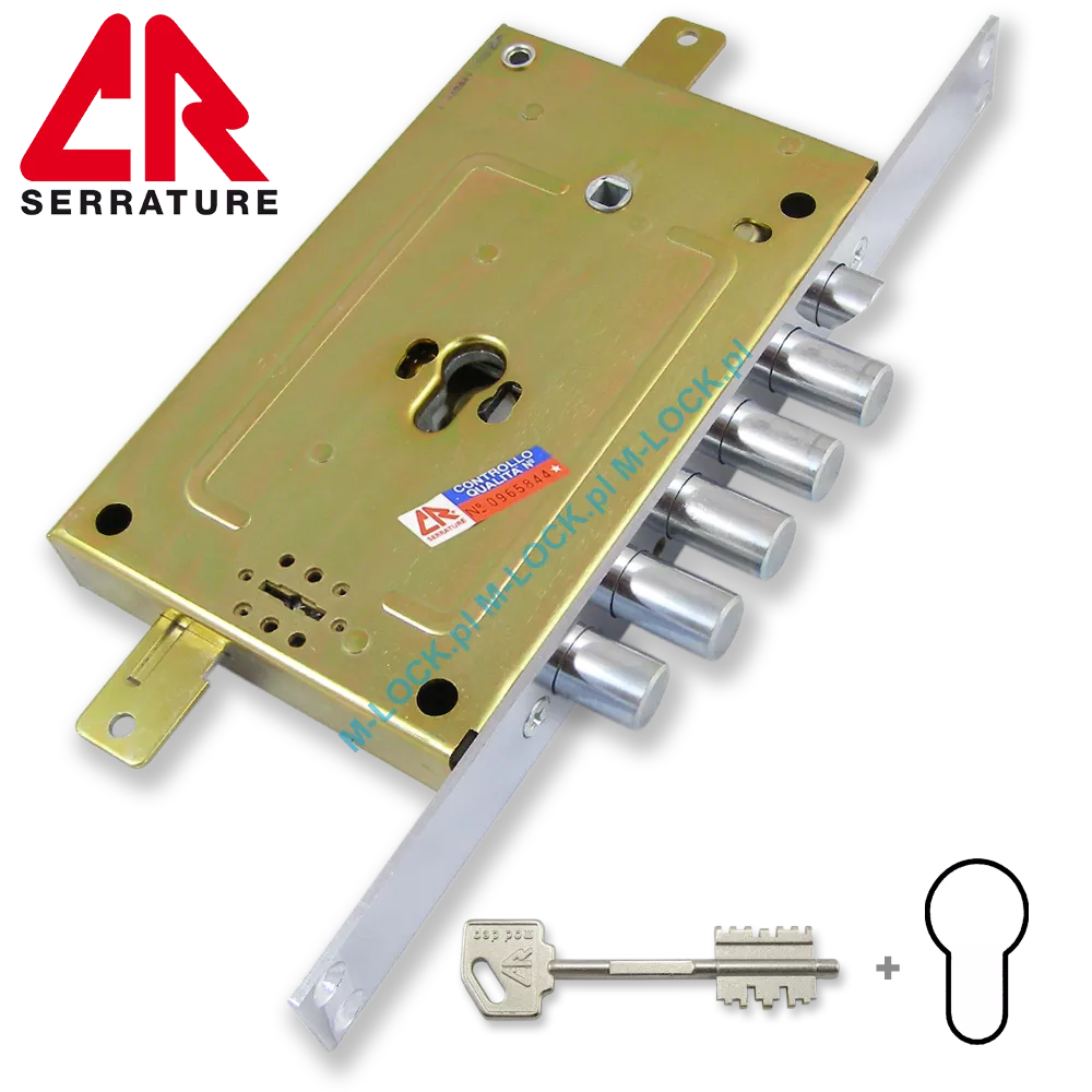 CR Serrature 2951PE.28N/72 zamek centralny-rozporowy, dwusystemowy