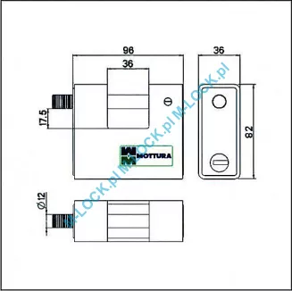 MOTTURA L190-K1, kłódka hartowana (KESO 10RS Omega) - 6