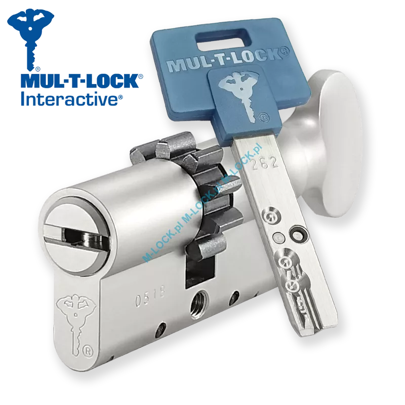 MUL-T-LOCK Interactive 31/31G1ZN (62 mm), wkładka patentowa z pokrętłem