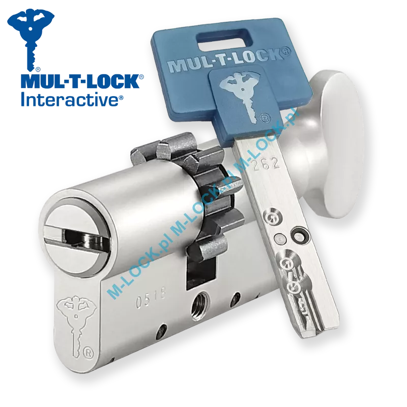 MUL-T-LOCK Interactive 31/31G1ZN (62 mm), wkładka patentowa z pokrętłem