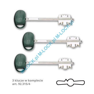 MOTTURA 20.540-SOTE zamek rozporowy na klucz dwupiórowy - 2