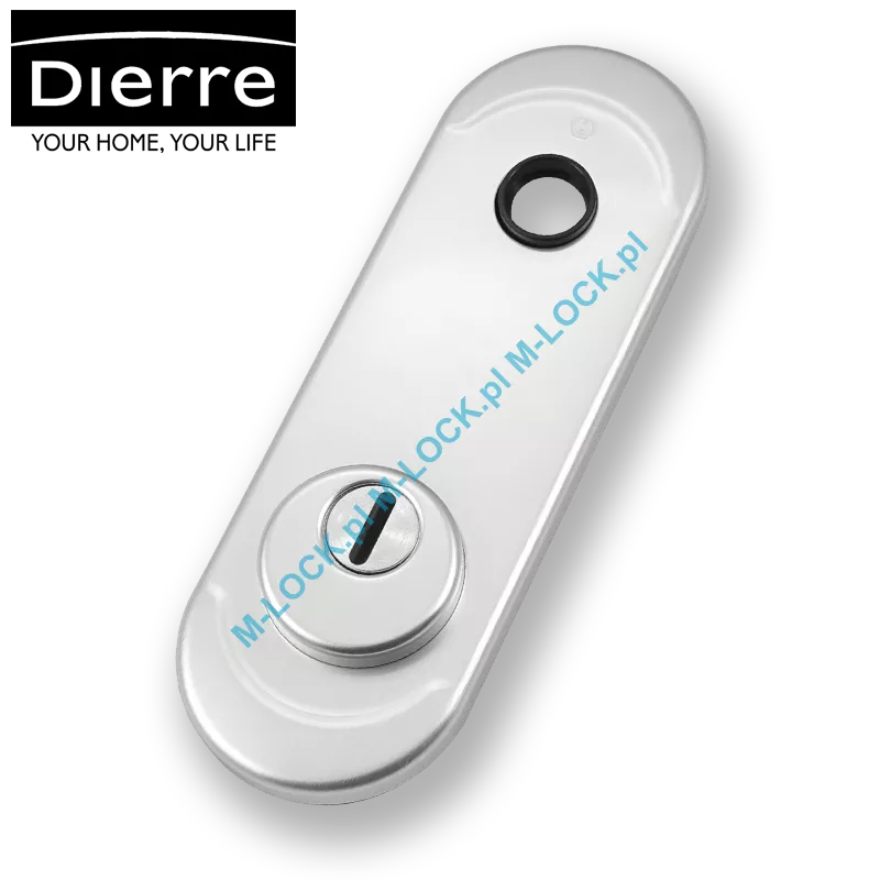 Dierre NEW CRETA, szyld długi antywłamaniowy (boccola 31/42 mm), chrom matowy