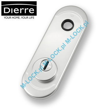 Dierre NEW CRETA, szyld długi antywłamaniowy (boccola 31/42 mm), chrom matowy