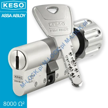 KESO 8000S Omega2 30/30G1NN (60 mm), wkładka patentowa z gałką