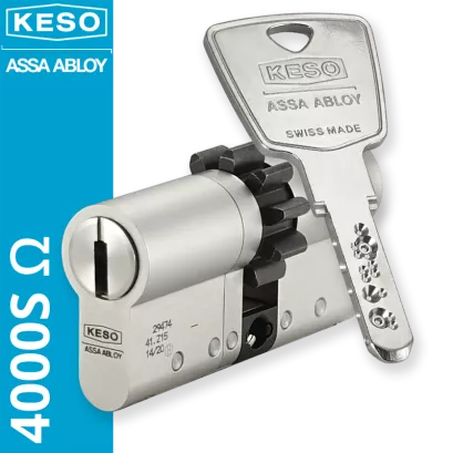 KESO 4000S Omega - wkładka patentowa z zębatką, kolor: nikiel (konfigurator)