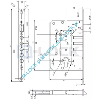ROM-C5-HUZAR, zamek główny do drzwi PTZ, DELTA - 4