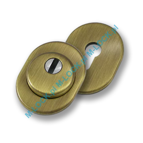 Szyld antywłamaniowy PROTECTOR AF-0138-OG, stary mosiądz