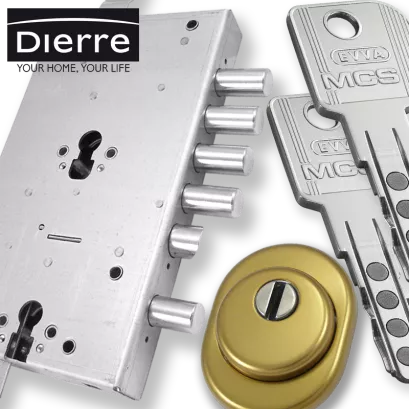 ZESTAW Nr 245B do drzwi Dierre - EVVA MCS (montaż Warszawa)