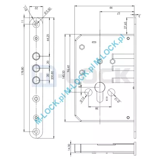 ROM-12-D10-3, zamek dodatkowy do drzwi PTZ, Jakra, Stalprodukt - 4