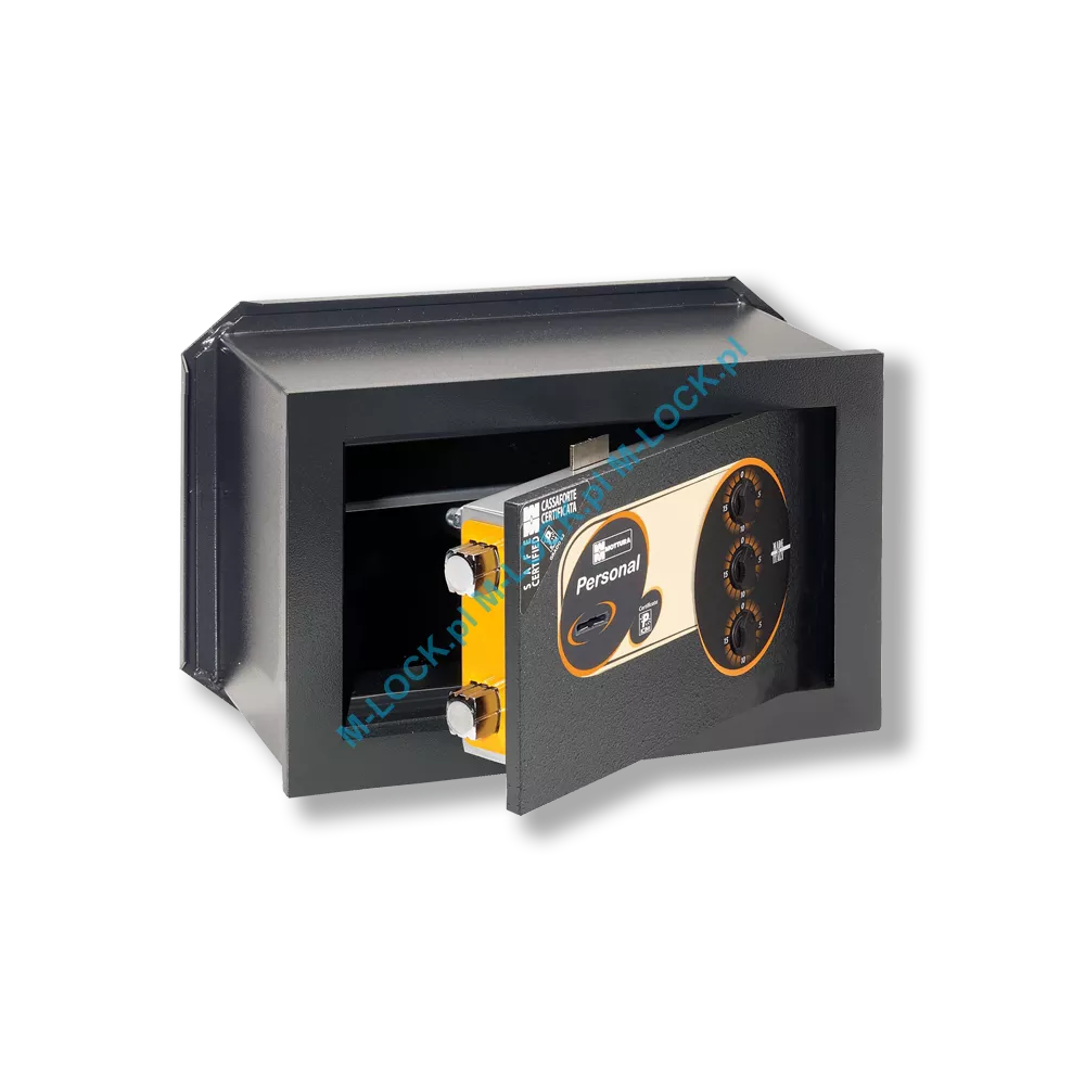MOTTURA 11.2125 PERSONAL sejf ścienny z zamkiem kluczowym i mechanizmem szyfrowym (14 l)