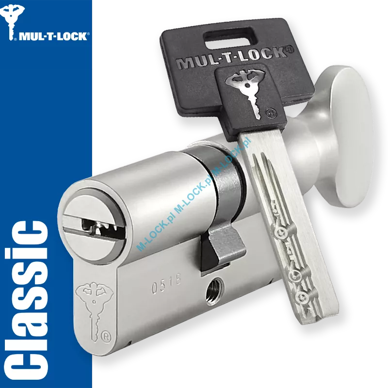 MUL-T-LOCK Classic 31/31G1NN (62 mm), wkładka patentowa z pokrętłem