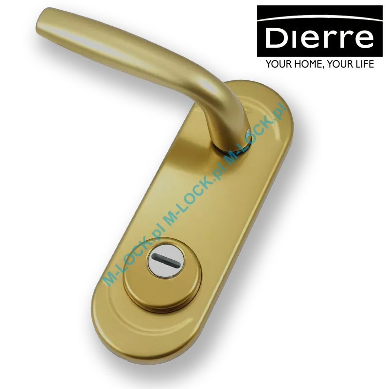 Dierre NEW CRETA, Klamka MG, szyld długi antywłamaniowy 31/42 (brąz anodowany)