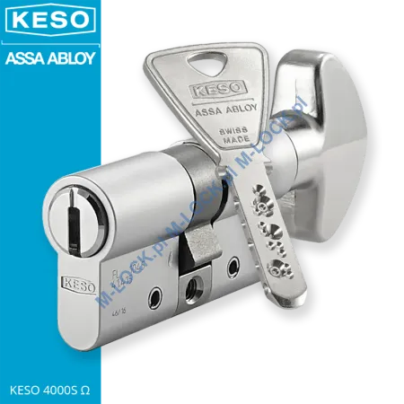 KESO 4000S Omega A.505 30/30G2NN (60 mm), wkładka patentowa z pokrętłem