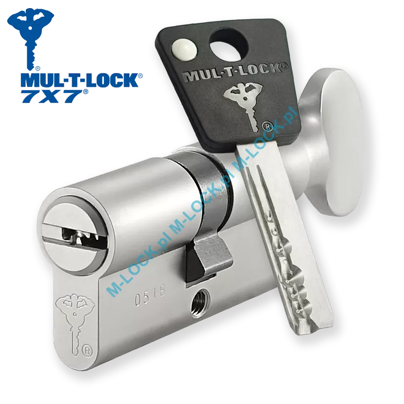 MUL-T-LOCK 7X7 30/30G1NN (60 mm), wkładka patentowa z gałką