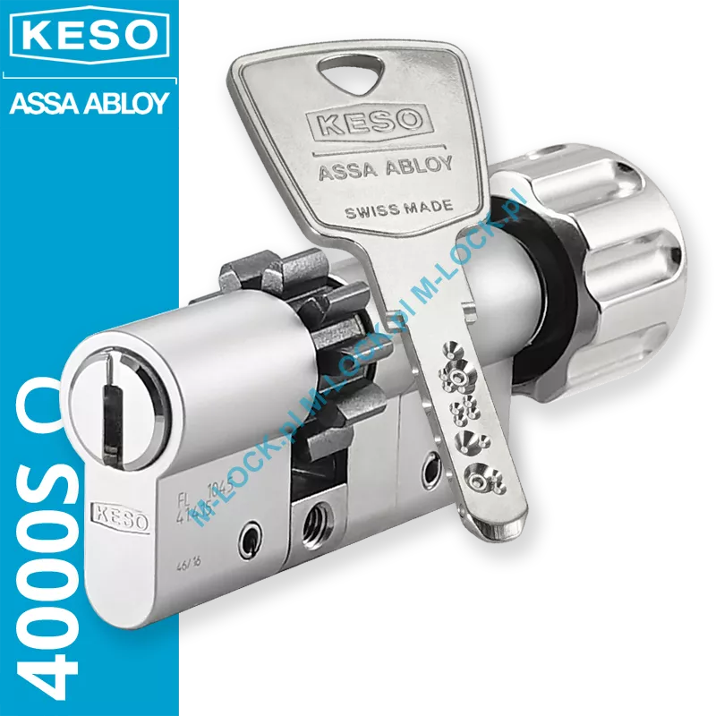 KESO 4000S Omega 30/40G1ZN (70 mm), wkładka patentowa z gałką