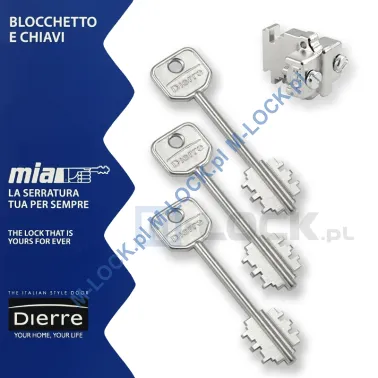 MIA 3110-3, wkładka do drzwi DIERRE (3 klucze 92 mm)