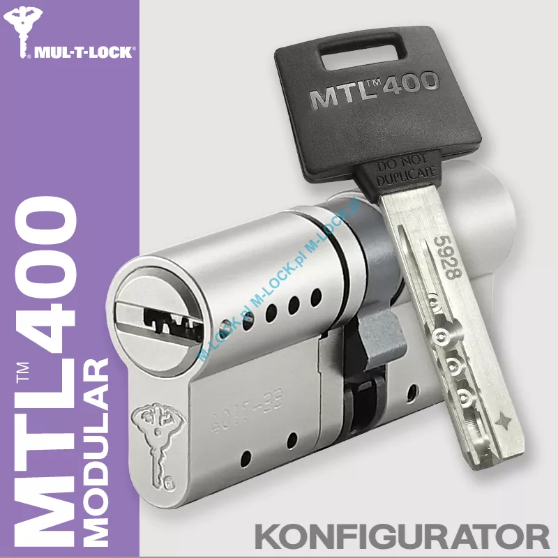 MUL-T-LOCK MTL 400 Modular / Classic PRO, wkładka patentowa (konfigurator)