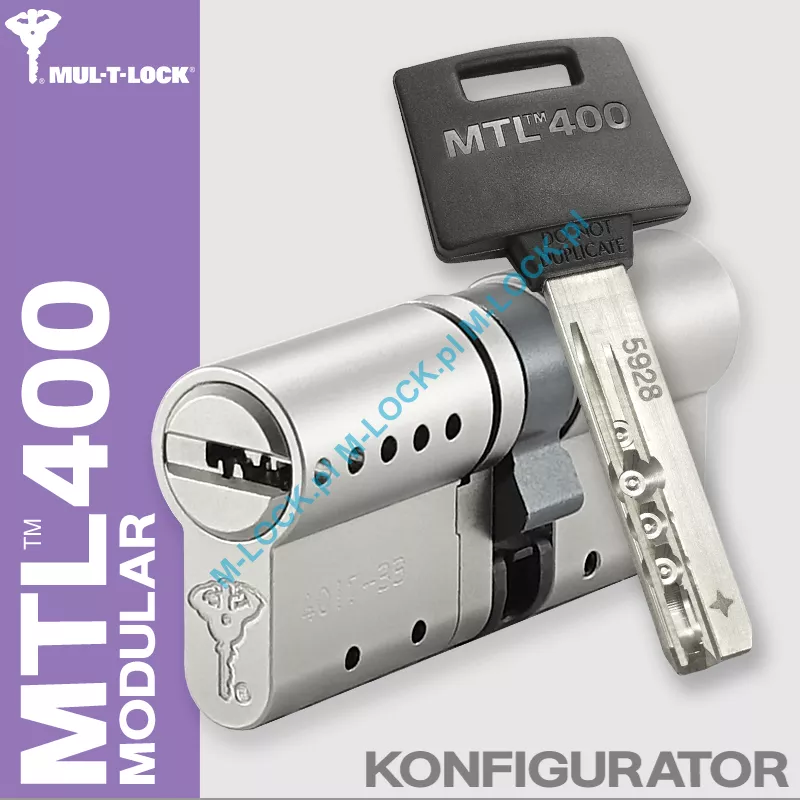 MUL-T-LOCK MTL 400 Modular / Classic PRO, wkładka patentowa (konfigurator)