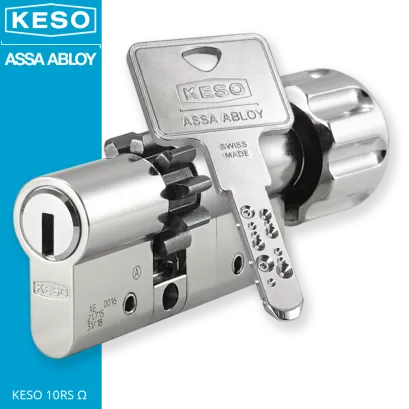 KESO 10RS Omega 30/40G1ZN (70 mm), wkładka patentowa z gałką