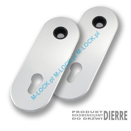 Szyldy na wkładkę (85 mm) CI-0685-AA2d, dierre/chrom matowy
