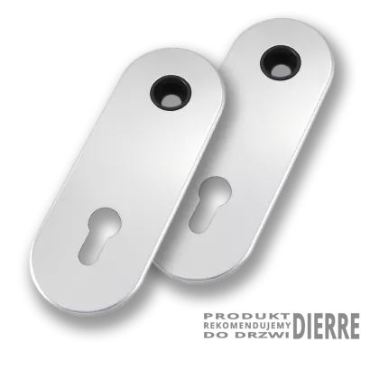 Szyldy na wkładkę (85 mm) CI-0685-AA2d, dierre/chrom matowy
