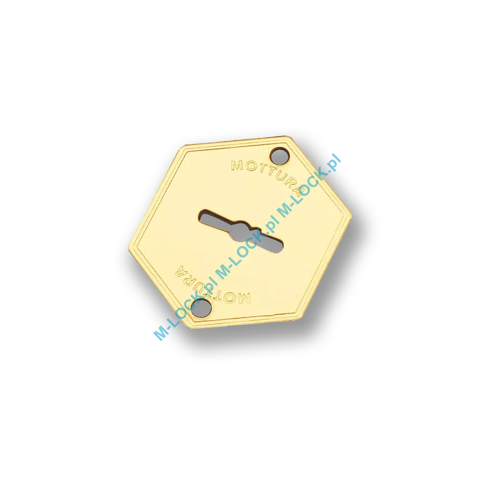 Szyld kluczowy MOTTURA 95.223OLV, mosiądz błyszczący